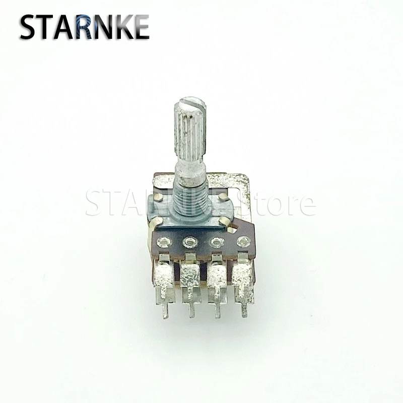 2PCS 16 Type 8-Pin Dual B100K With Tap Stepper Audio Amplifier Volume Adjustment Potentiometer Flower Shaft Length 25mm