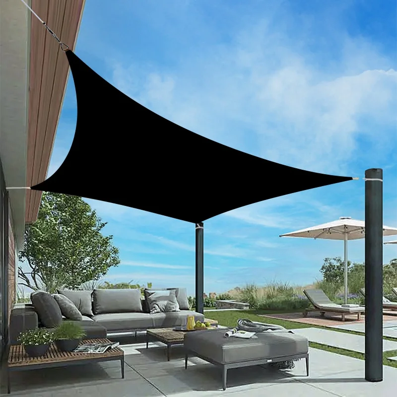 

4mx4m 6mx6m Waterproof Polyester D-Ring Rectangle Sun Shading Sail Home Garden Swimming Pool Sun Shelter Sunshade Net