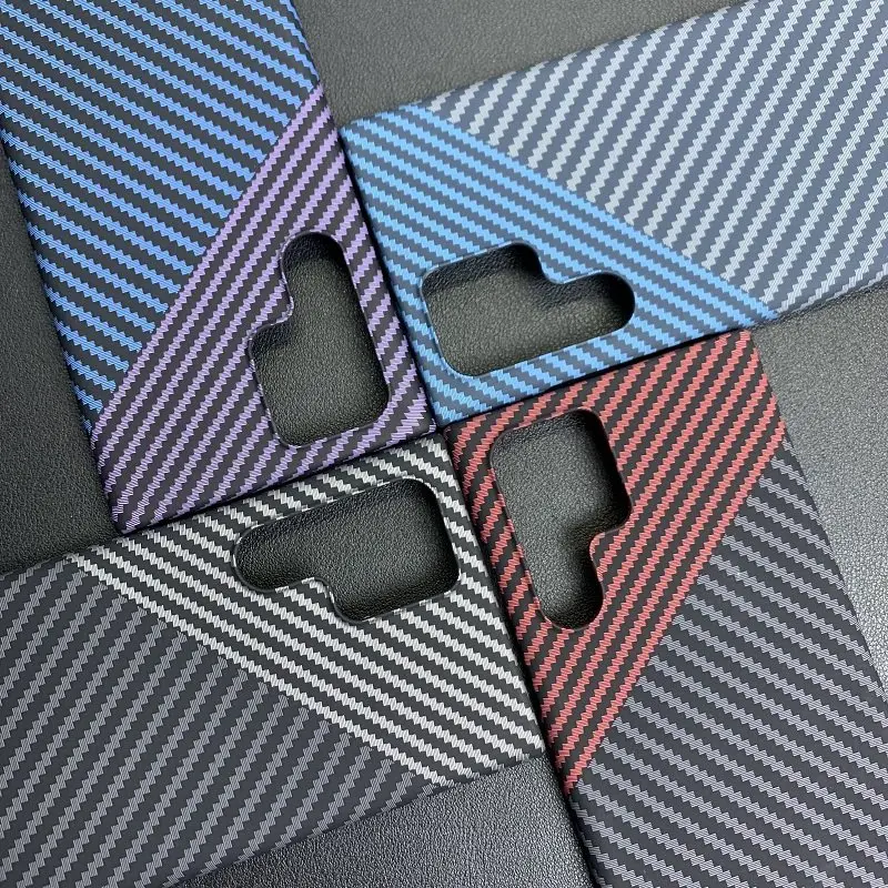 Simple Busines Style Matte 1500d Carbon Fiber Texture Case For Samsung S26 Ultra S25/24/23 Plus Ultra-thin Shockproof Hard Cover