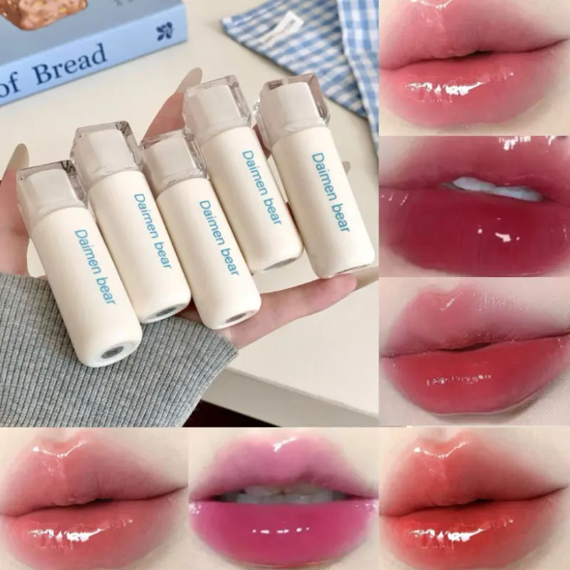 DaiMenBear Blue Oxygen Mirror Lip Gloss pseudo-natürliche Aufhellung für Mädchen im Herbst und Winter
