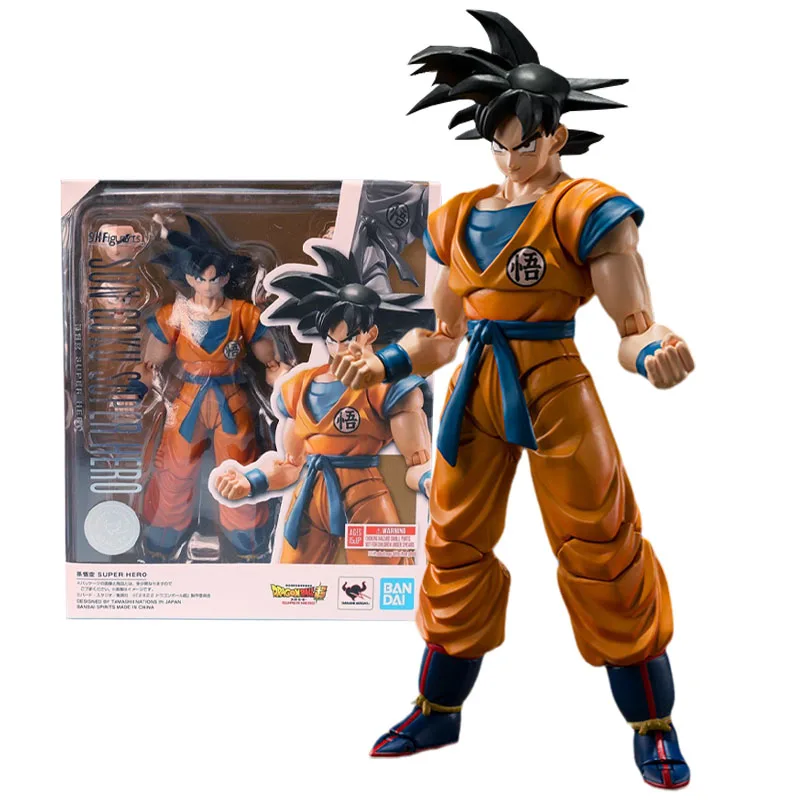 

Bandai Genuine Figure Dragon Ball Model Kit Anime Figures SHF Son Goku Super Hero Collection Model Action Figure Children Toys