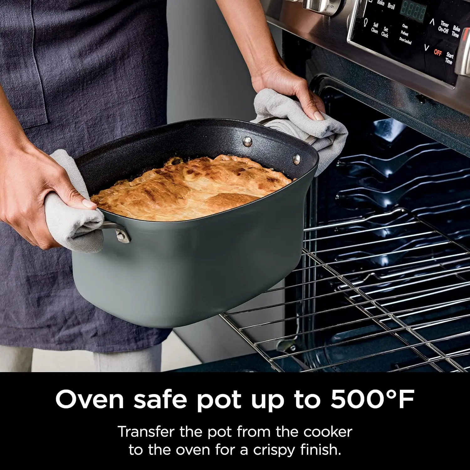 MC1001C Foodi PossibleCooker PRO 8,5 Quart Multikocher, mit 8-in-1 Slow Cooker, holländischen Ofen, Dampfgarer und mehr, Glasdeckel und integriert