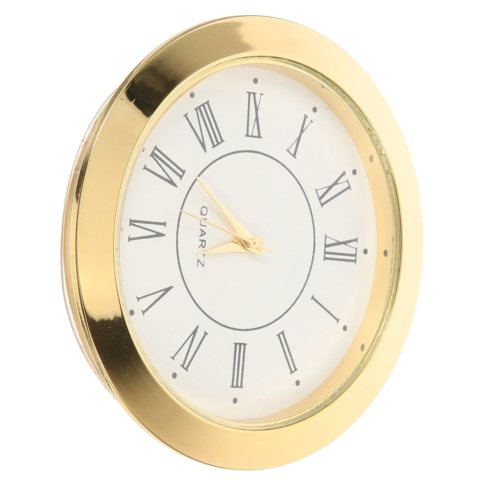 DIY Clock Head Insert Round Vintage Roman Numeral Face Clear Lens Lightweight Robust Construction for Craft Projects Clock
