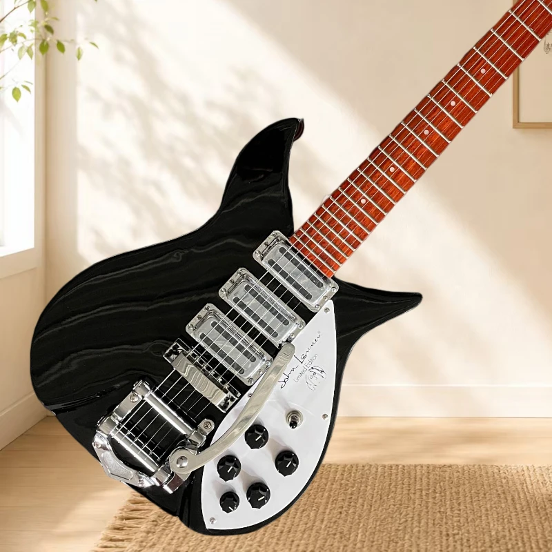 Electric Guitar Black 325 Rosewood Neck HHH Double Shake British Rock Artifact White Protective Board Free Shipping