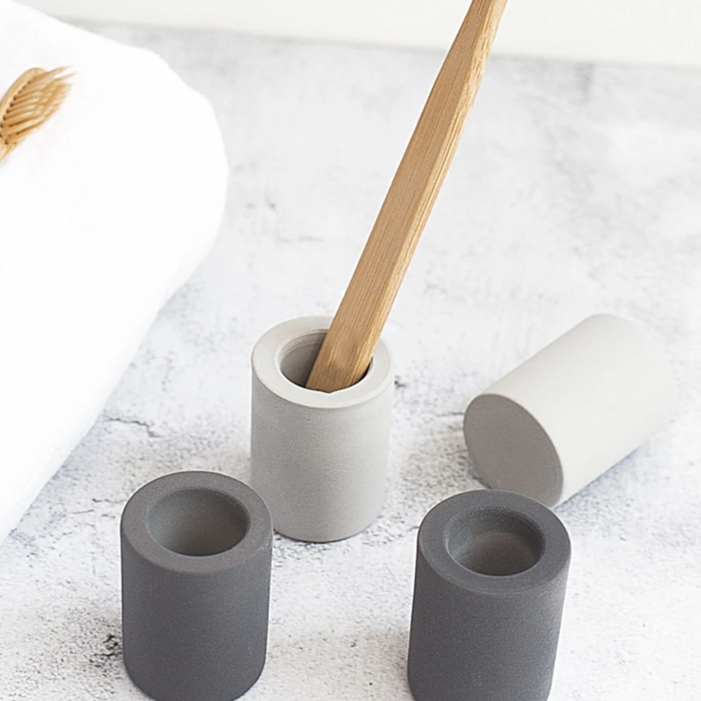 

Bathroom Toothbrush Holder Diatomite Mini Odor Absorption Stand Practical Design Clean Storage Rack Grey Toothbrush Holder