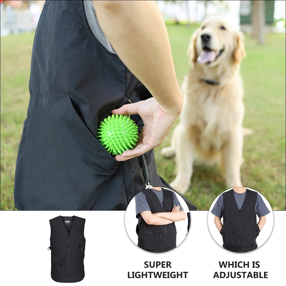 

Breathable Lightweight Training Obedience Clothing Mesh Lining Adjustable Waist 2 Zipper Pockets Pet Owner Hunting Sport Wear
