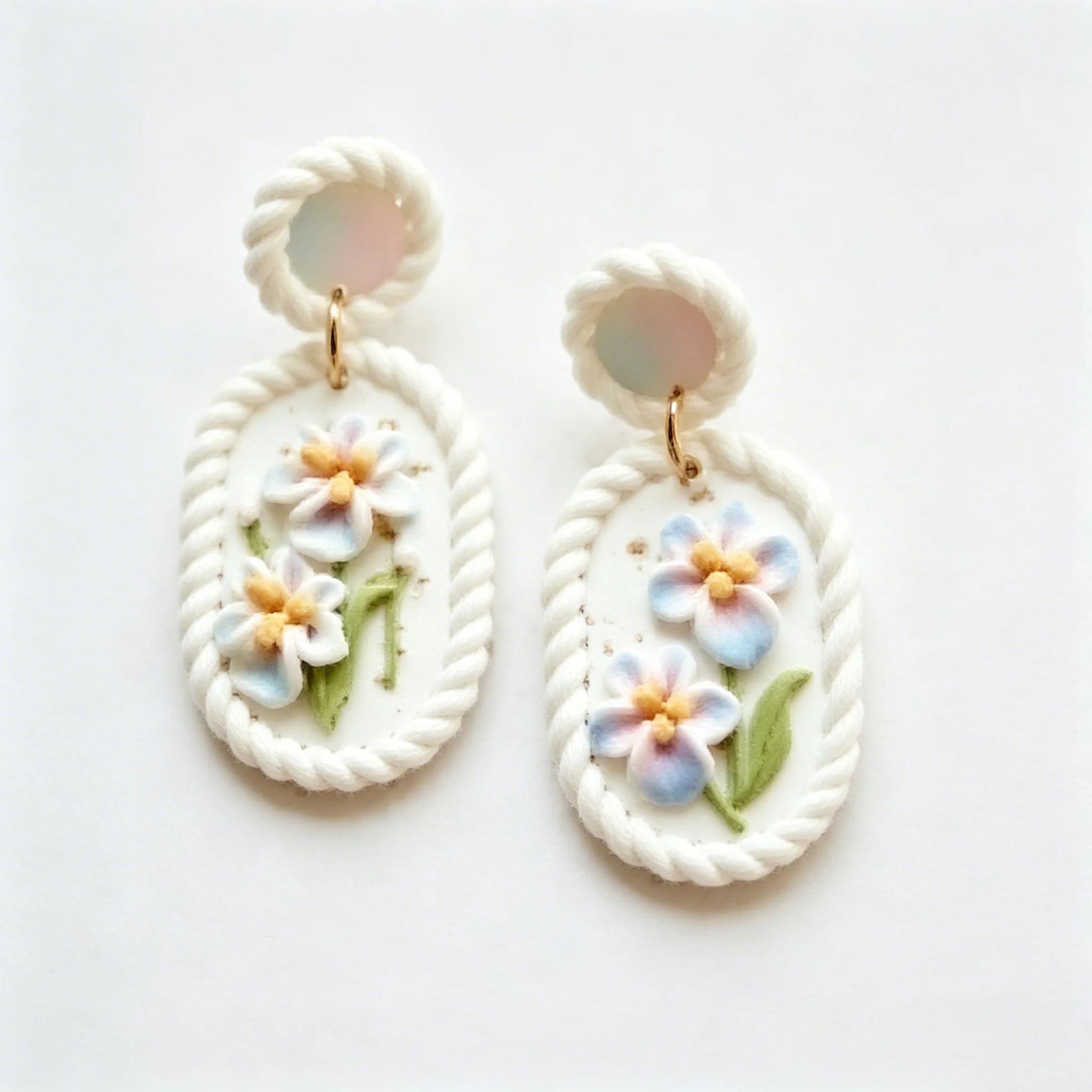 Trendy Floral Polymer Clay Earrings Multi-Shaped Dangle Leaf Layers Women\'s Spring Summer Accessory Gift for Mother\'s Day