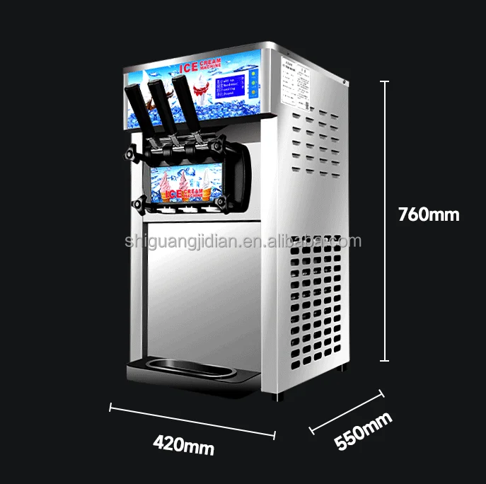 High Quality Automatic Blueberry Ice Cream Machine and Chocolate Ice Cream Blending Machine and Ice Maker