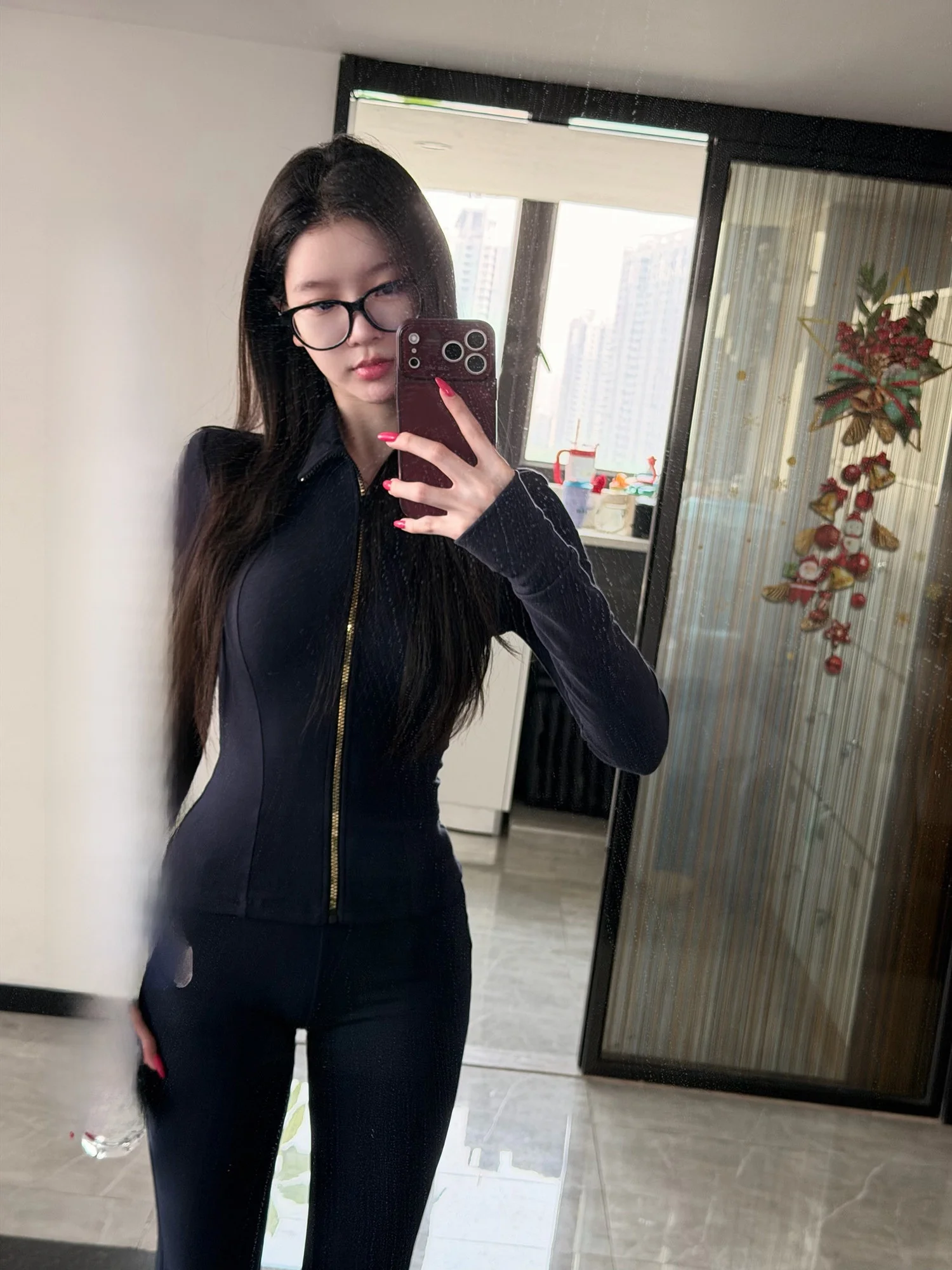 

Deep Sea Tuned High Ne Slim Fit Long Sve High Elastic Long Pants Women's Autumn Winter Sports Casual Set Faionable Zip...