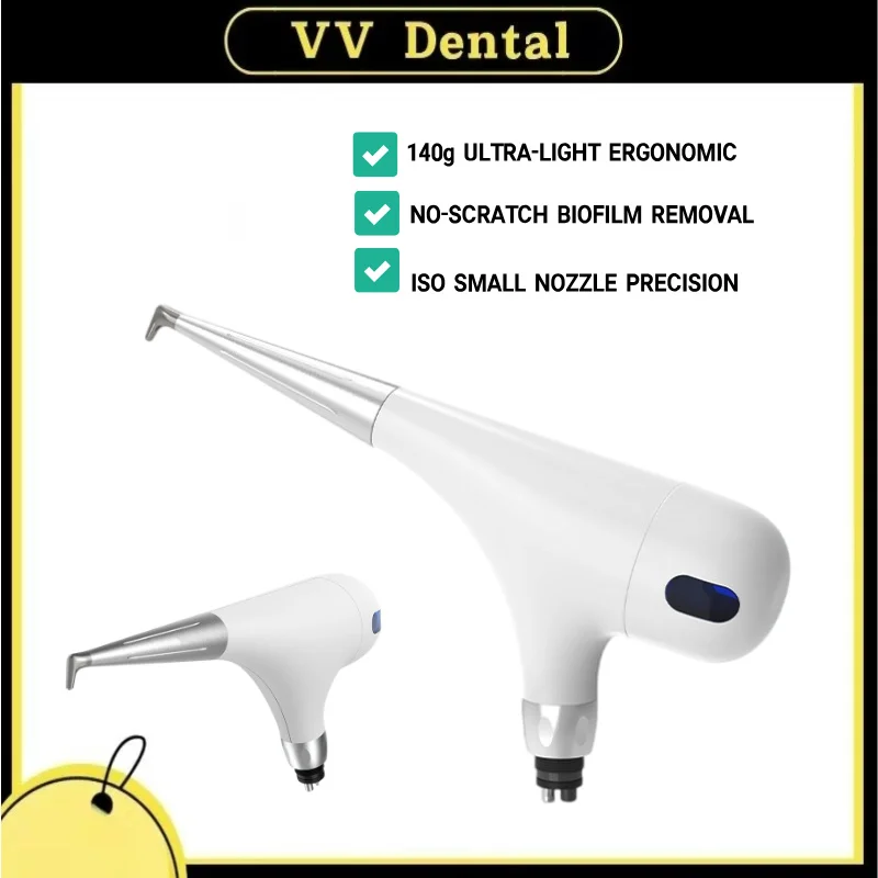 

VV Dental PV-3 Air Prophy Unit Dental Scaler: 140g Lightweight, 35-45bar Pressure, Implant/Ortho Cleaning, No-Scratch Polishing