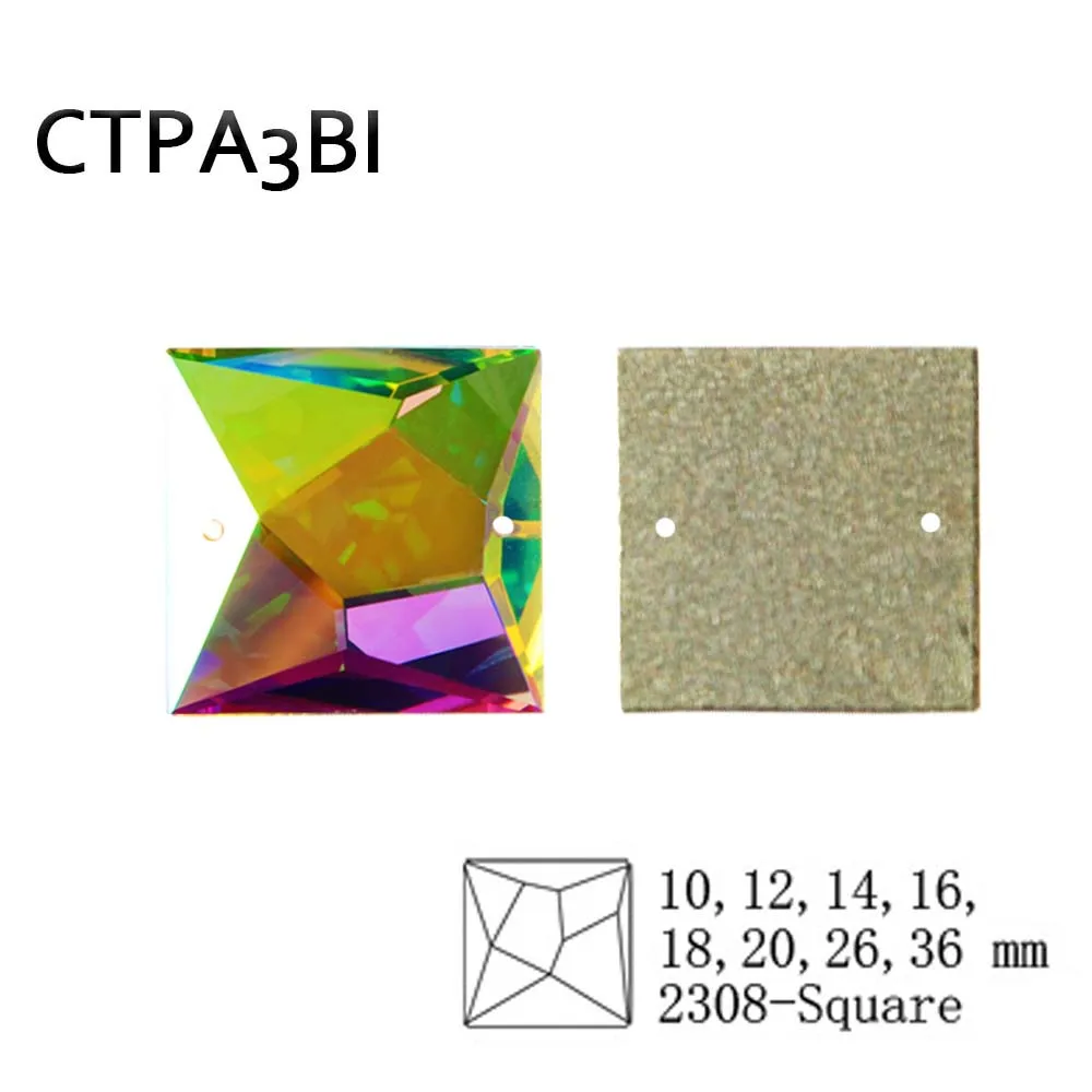 

Стразы HISwaro Square Mirror AB, пришивные, из стекла, с плоским дном, для одежды, рукоделия, ювелирных изделий и шитья