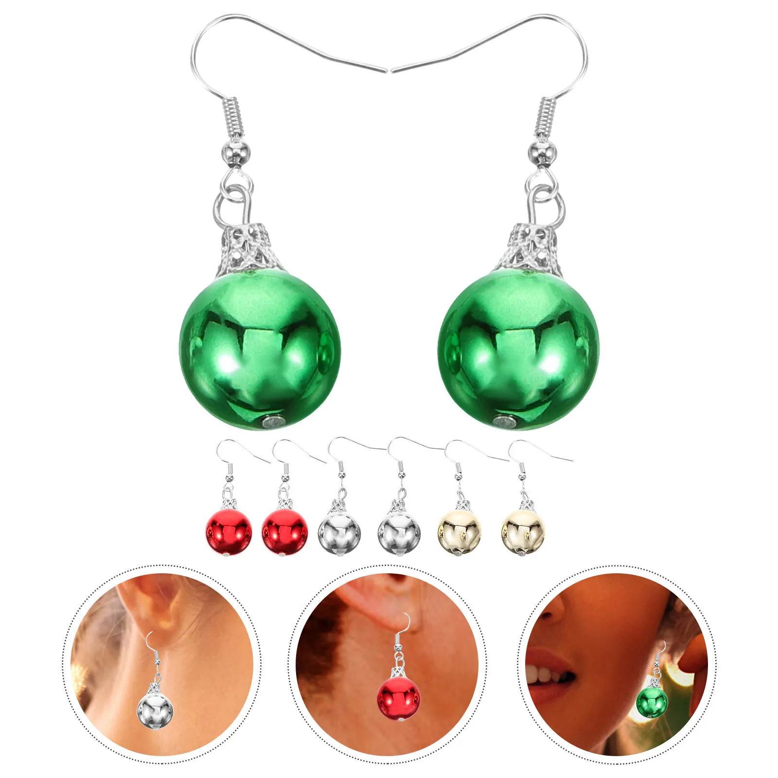 

Christmas Bell Earrings Festive Party Wear Holiday Jewelry Gift Ear Dangler Accessories For Women