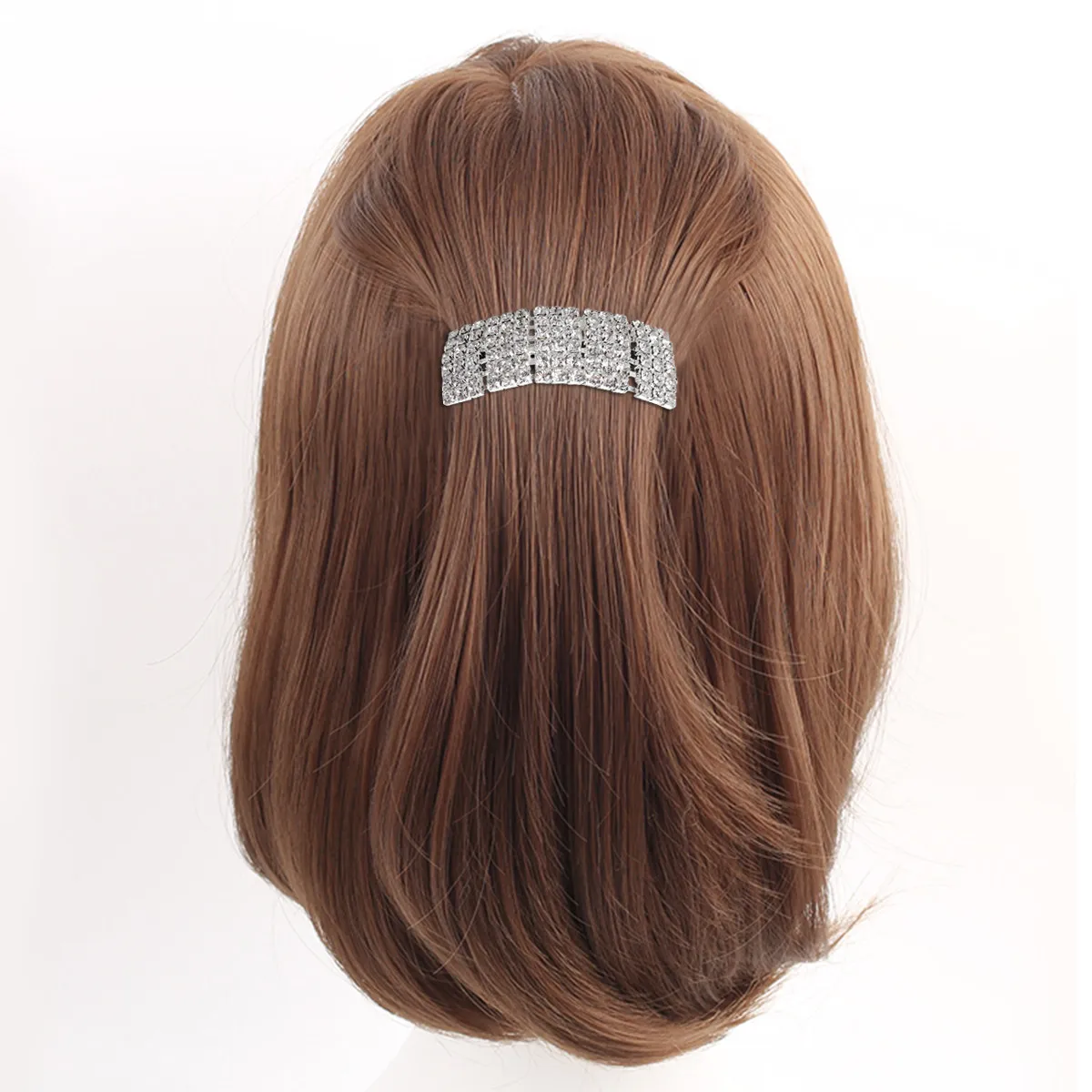 

4Pcs Stretch Rhinestone Hair Ties Elastic Ponytail Holders Creaseless No Pull Girl Hair Bands Shiny Crystal Decorations Birthday