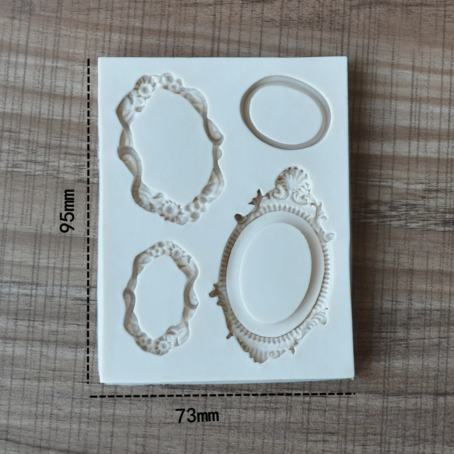 Fondant Mold Lace Scroll Photo Frame Silicone Candy Cake Border Decoration Chocolate Baroque Style Makeup Mirror Fondant Mold