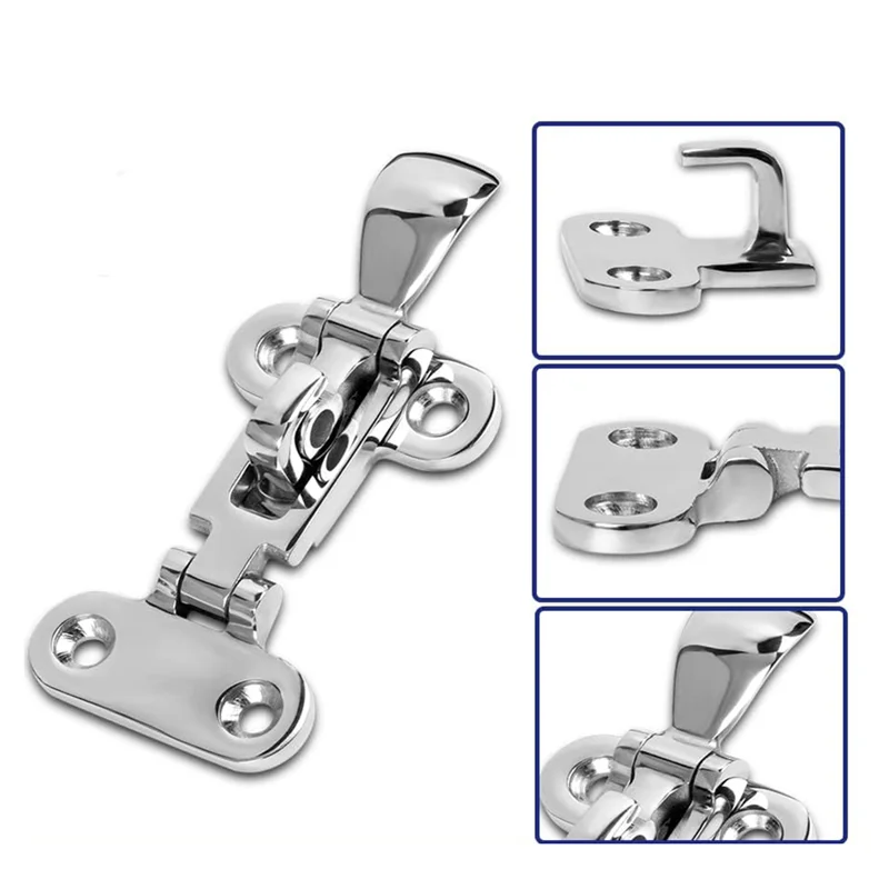 Marine Grade Boat Door Hatch Anti-Rattle Latches, Hold Down Clamp Latches, Solid Construction, Lockable,(2 PCS)