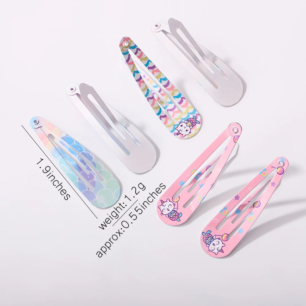 6Pcs/Set Girls Colorful BB Hairpins Cute Print Cartoon Hair Clips Kids Boutique Sweet Hairclip Children Fashion Hair Accessories