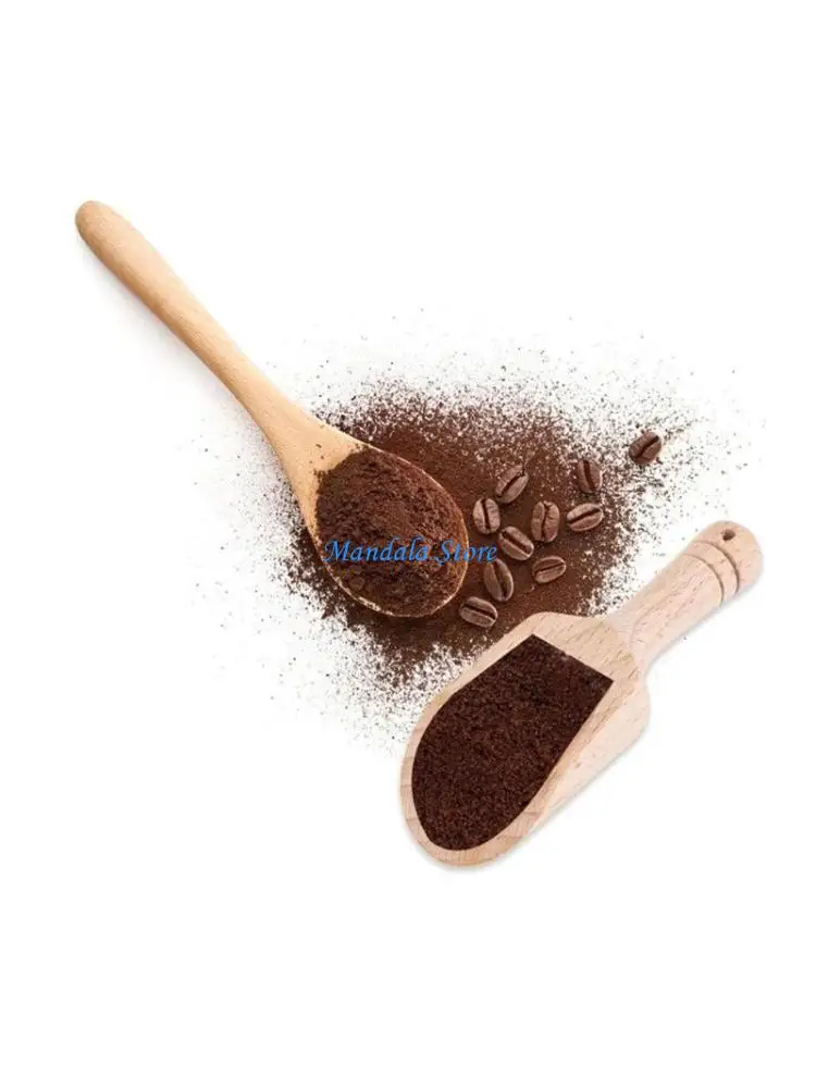 

U2JC 4Pcs Wooden Multipurpose Mini Bath Salt Spoon for Flour Candy Spices Sugar Cereal Coffee Condiment Kitchen Gadgets