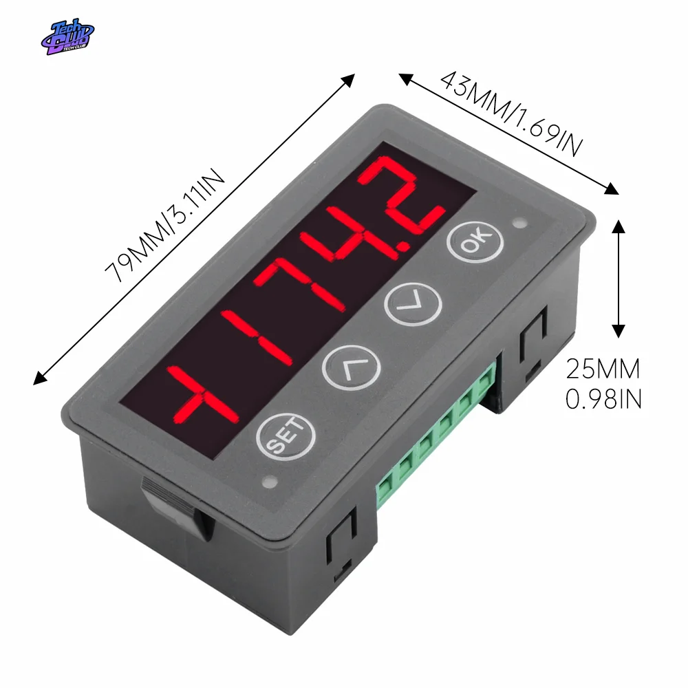 Digital Display Meter Modbus-RTU Analog Signal Input Indicator Process Panel Meter RS485 Port