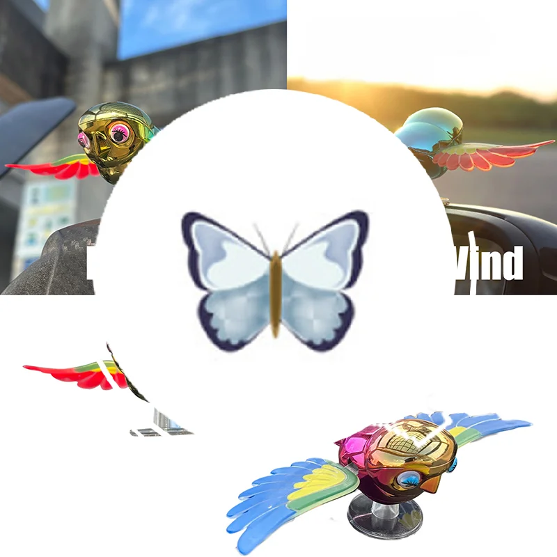

Simulation Flying Bird Motorcycle Car Ornaments Waving Wings In The Wind Cute Companion Little Bird Creative Car Fun Companion