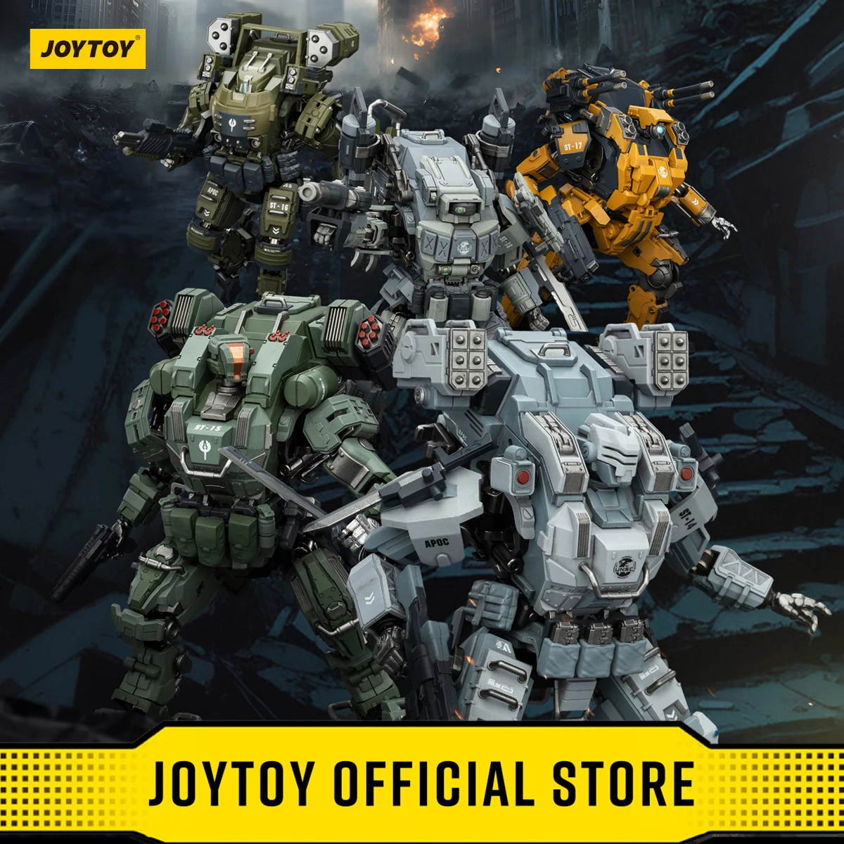 

Фигурки JOYTOY Dark Source 1/25, серия APOC Mech: Sky Tempest Falcon 02, Storm Surge Annihilator 02, Bedrock Fury