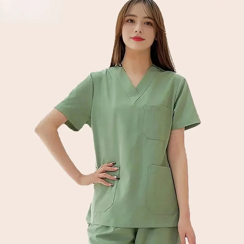 

New Quick-Dry Sport Medical Scrub Set Performance Stretcg and Comfortable - Top and Pant Doctor Nurse Outfit Scrubs Uniform JU