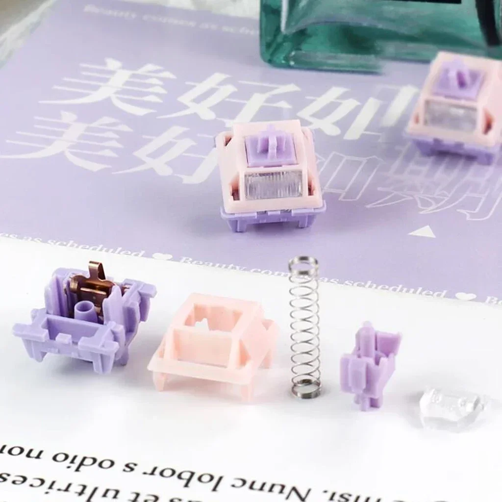 MMD Princess Switch V3 V4 Linear Tactile HIFI Sound Hot Swap Kits Switches Mechanical Keyboard Gaming Switches DIY Lubricated