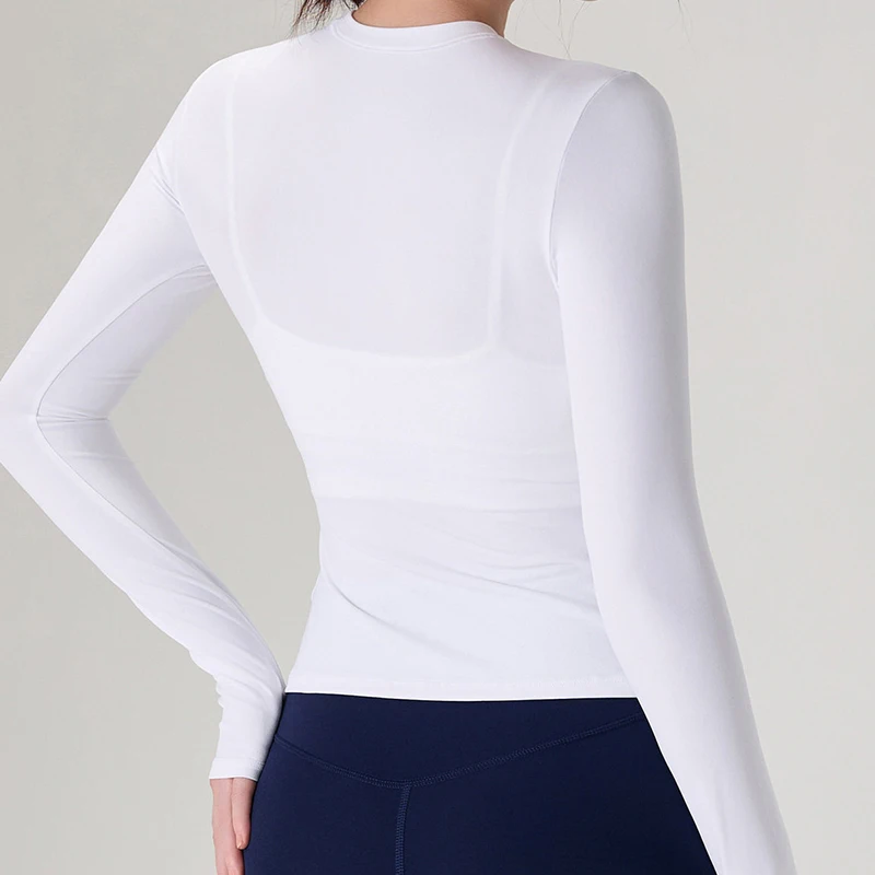 Women's High-End Long Sleeve Yoga T-Shirt Quick Dry Sports Workout Top for Running Fitness Gym Sportswear