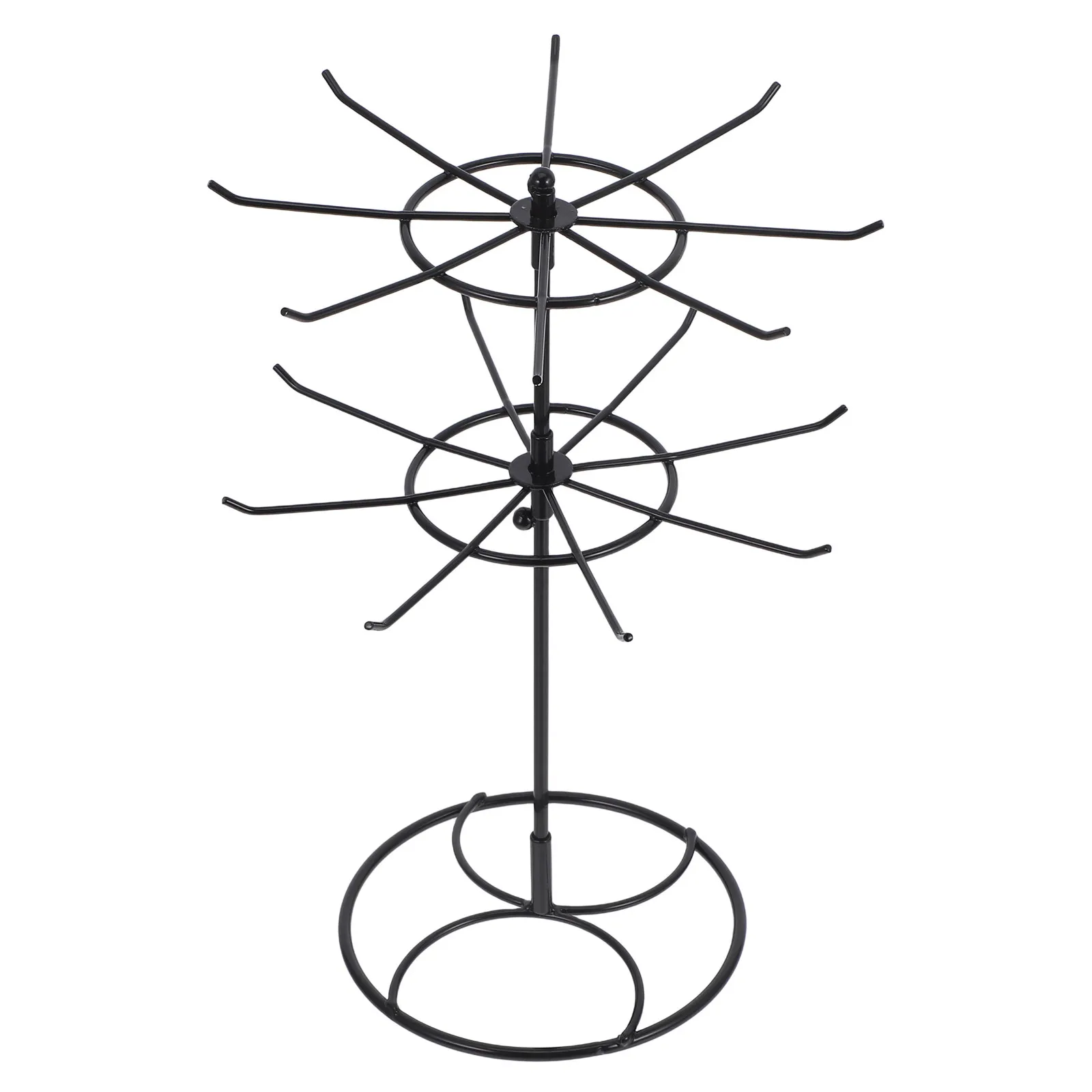 

Вращающаяся двухъярусная подставка для мелких аксессуаров, многослойный органайзер для украшений, держатель для ожерелий, браслетов, серег, маленький размер