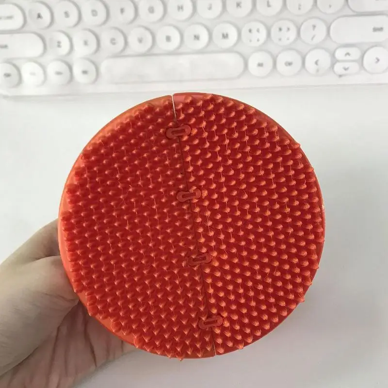 Cat Bath Brush 3D Printing Material Puppy Bath Brush Cat Hair Massaging Grooming Comb With Knuckle Handle For Short-haired Dog