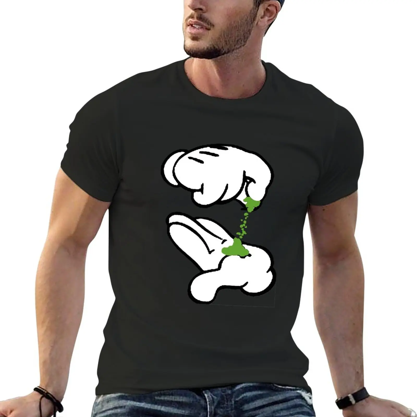 Pot Hands T-Shirt tops quick drying shirt blank t shirts slim fit t shirts for men