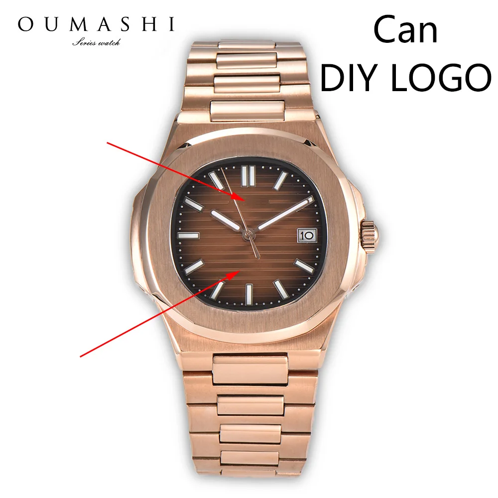 Men's Rose Gold High-Precision Automatic Mechanical Watch