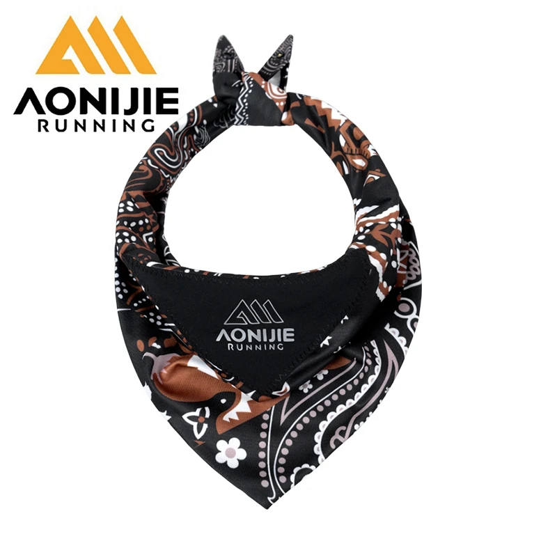

AONIJIE Outdoor Hiking Scarves Sports Ice Towel Neck Protection Sunscreen Triangle Scarf Sweat Absorption Breathable for Running