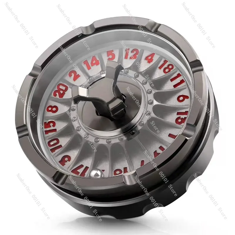 Mechanical Decision Wheel Metal Rotary Number Spinner Creative Fidget Toy Fun Stress Relief Choice Maker Desktop Picking