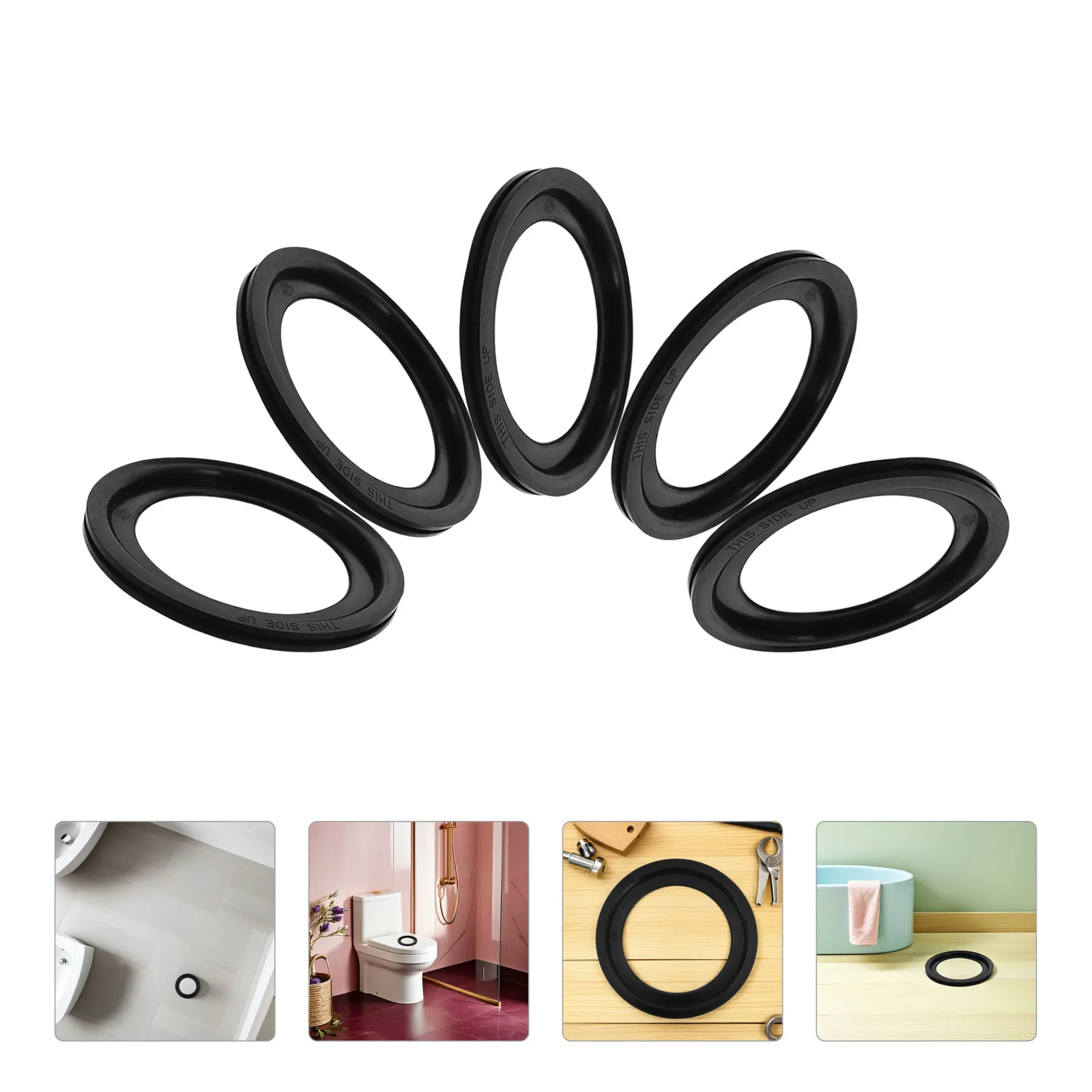 

10Pcs Camper Toilet Seal Replacement Silicone Gasket Rings Rv Toilet Flange Flush Seal Leak Proof 68mm Silicone Gasket
