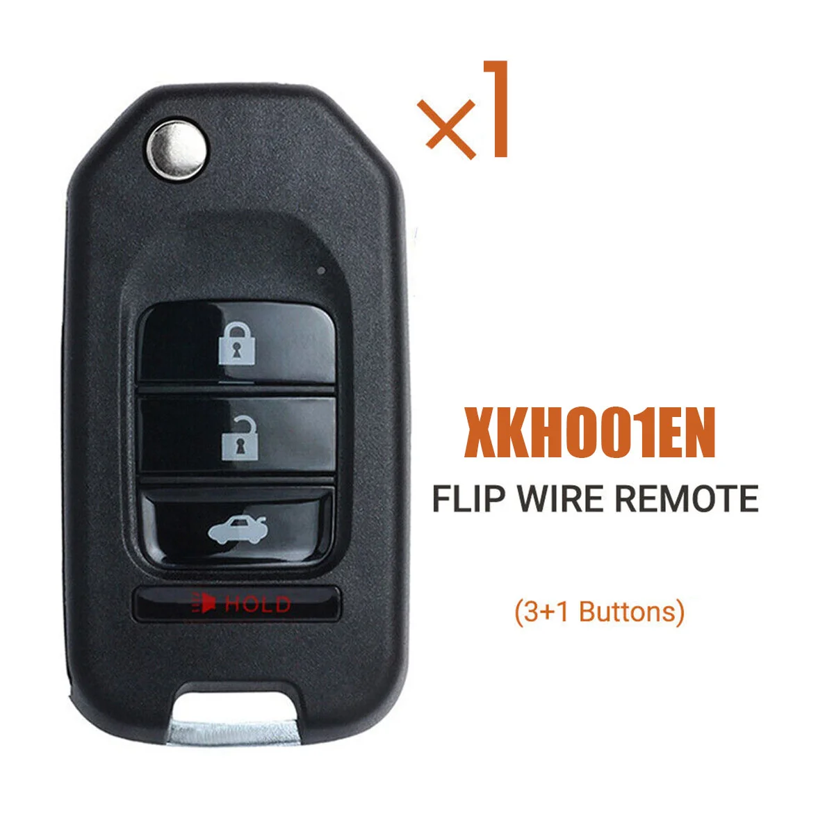 XKHO01EN Universal Wire Remote Key Fob Flip 3+1 Button for Type for VVDI Key Tool