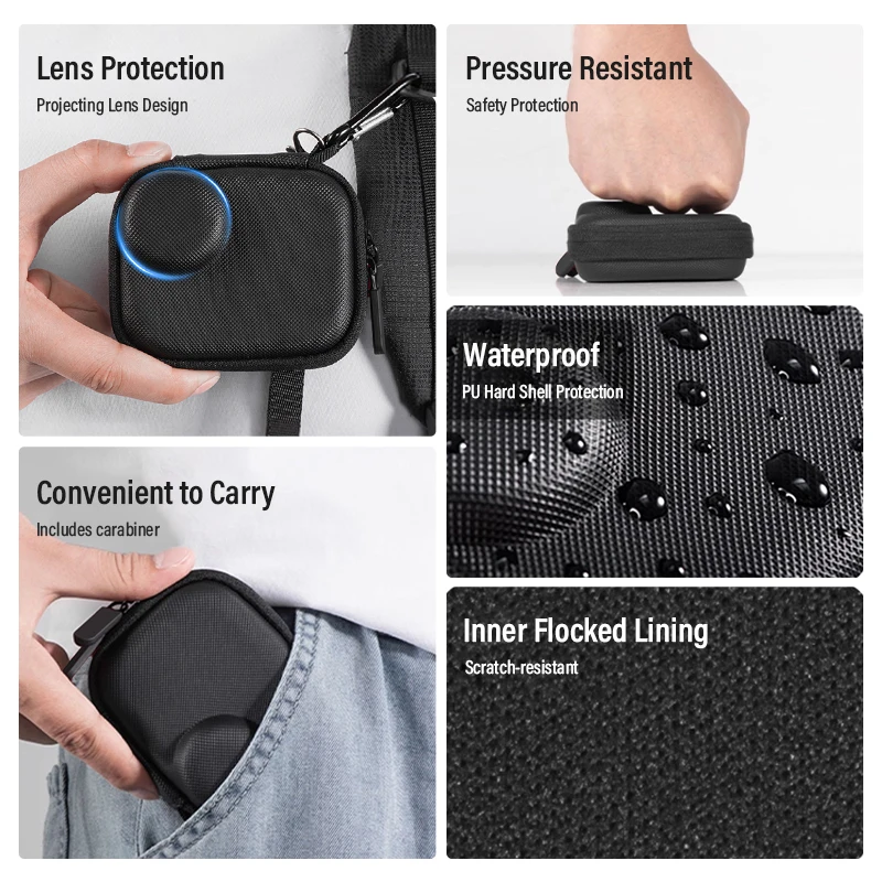 SOONPHO portable  camera bag For Dji OSMO NANO action camera storage bag with outdoor anti-drop, safe and portable.