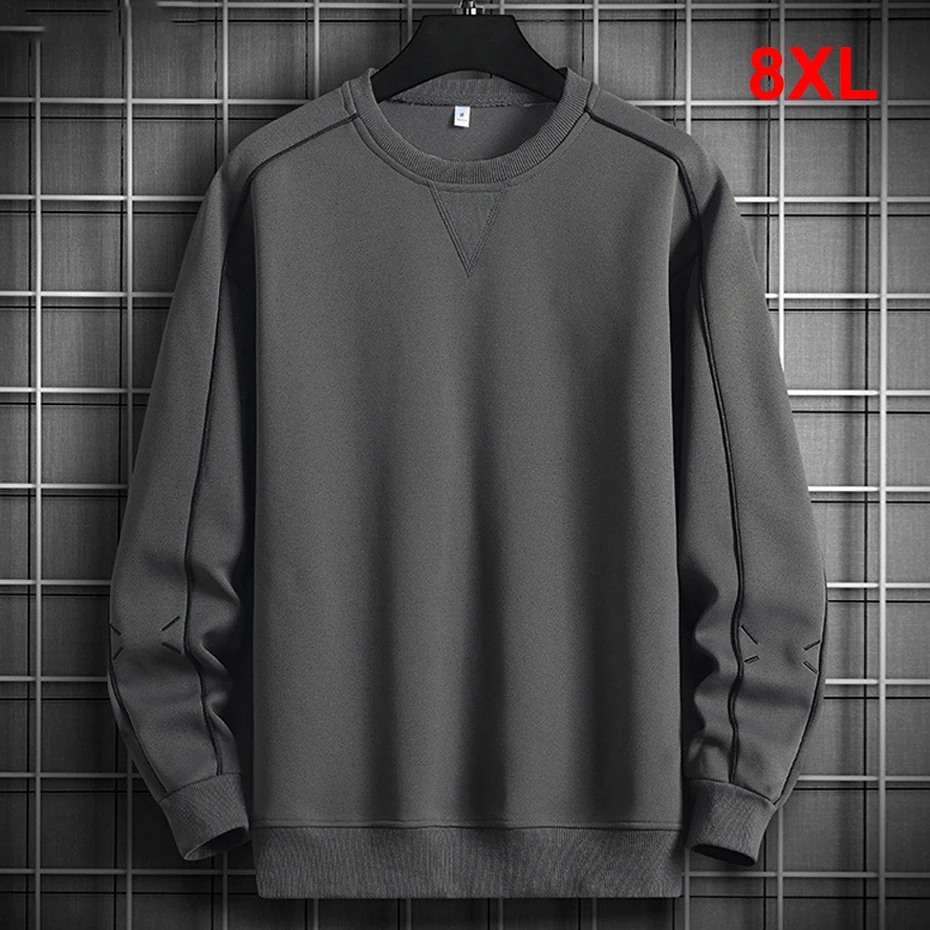 

8XL Plus Size Sweatshirts Men Spring Autumn Sweatshirt Fashion Casual O-neck Pullover Male Big Size 8XL