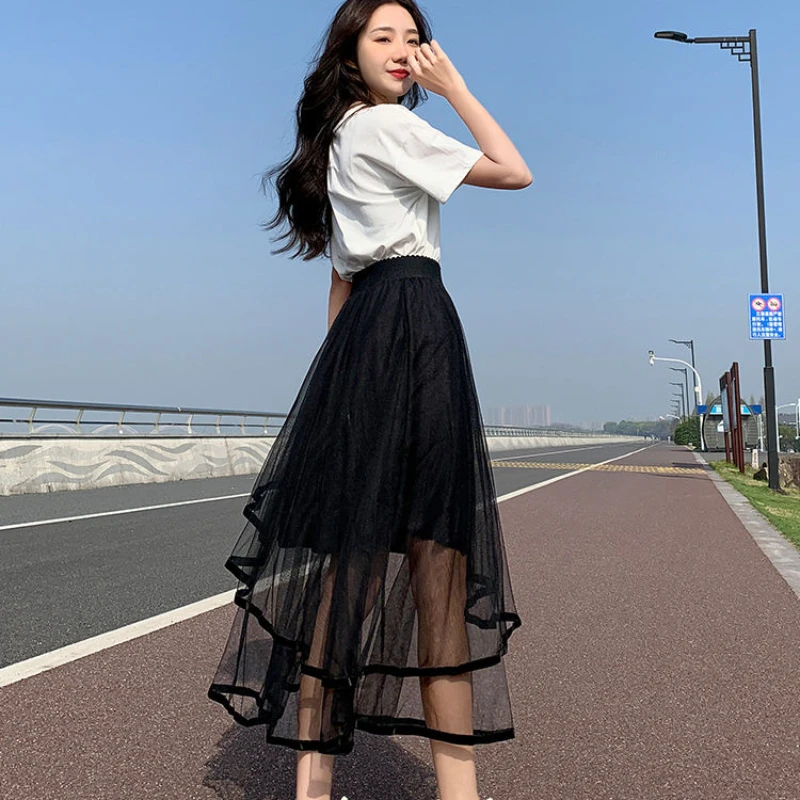 Women's Skirt A Line Long Maxi Female Skirts Black New In Clothing Sales Streetwear Offer Original Hot Luxury Elegant Premium V