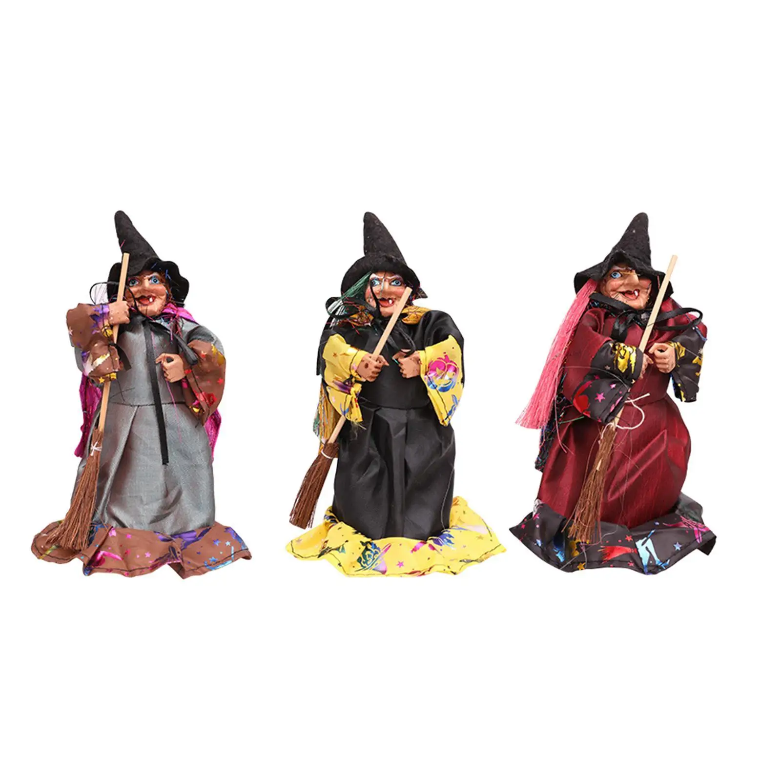 3 Pieces Halloween Statue Resin Sculpture for Cabinet Living Room Fireplace image 3