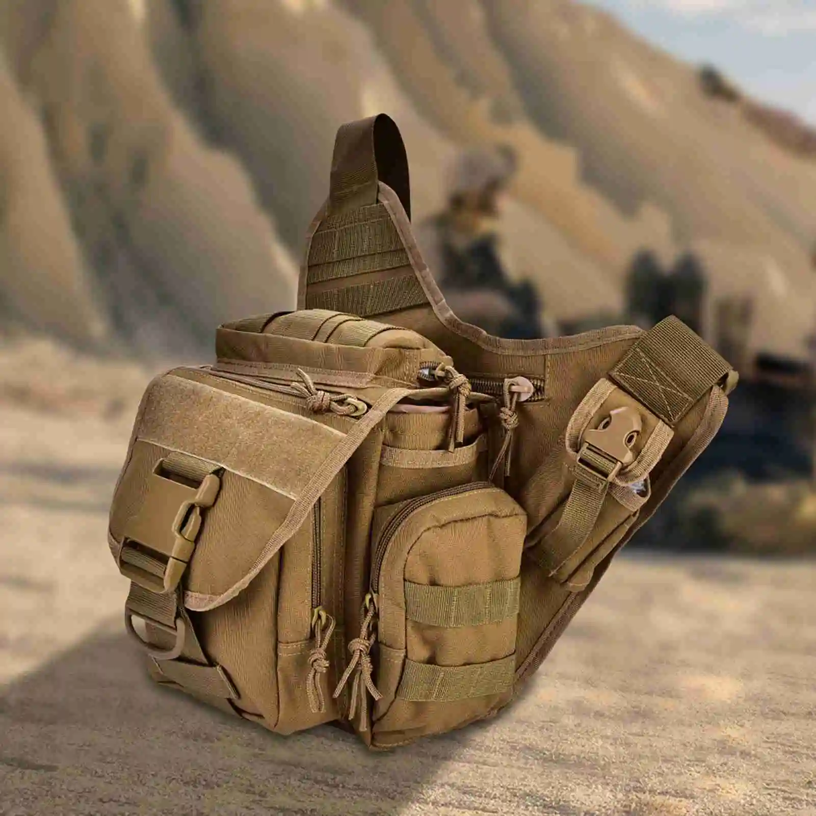 

Chest Bag Durable Men Military Chest Shoulder Bag Pack for Travel Hiking Outdoor Equipment