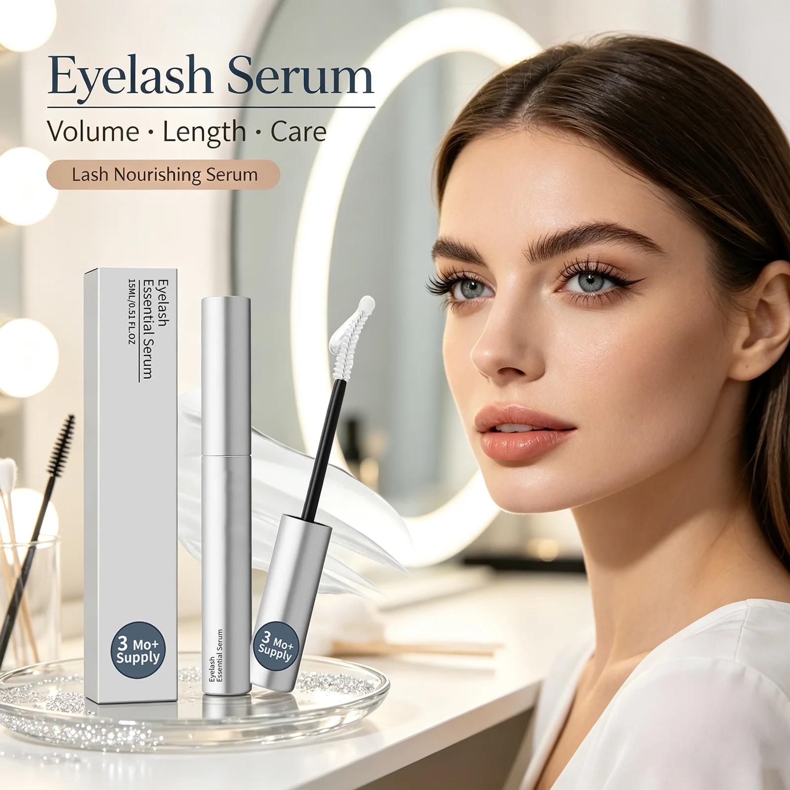 Eyelash Growth Serum Lash Volumizing Lengthening Nourish Repair Dry Reduce Shedding Lash Toughness Boost Repair Damaged Lashes