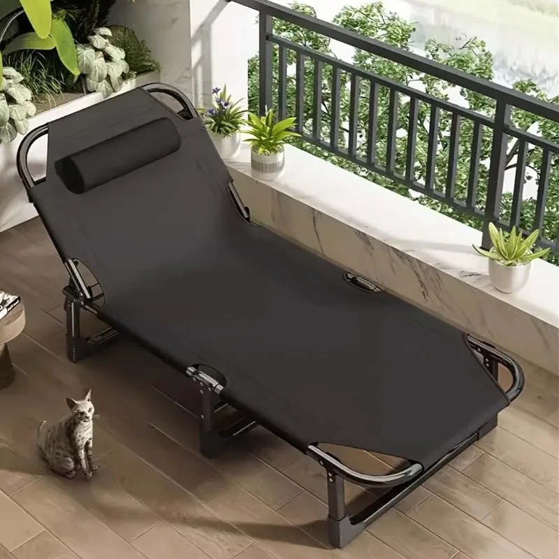 Portable Outdoor Folding Bed & Lounge Chair with Headrest,  Camping Furniture, Lightweight Free Installation for Beach Poolside image 6