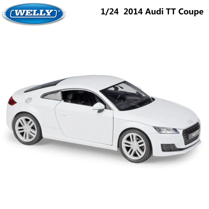 

WELLY, литая в масштабе 1:24 модель автомобиля 2014 Audi TT Coupe, игрушечный автомобиль из металлического сплава, игрушечный автомобиль для мальчиков, коллекция подарков для детей