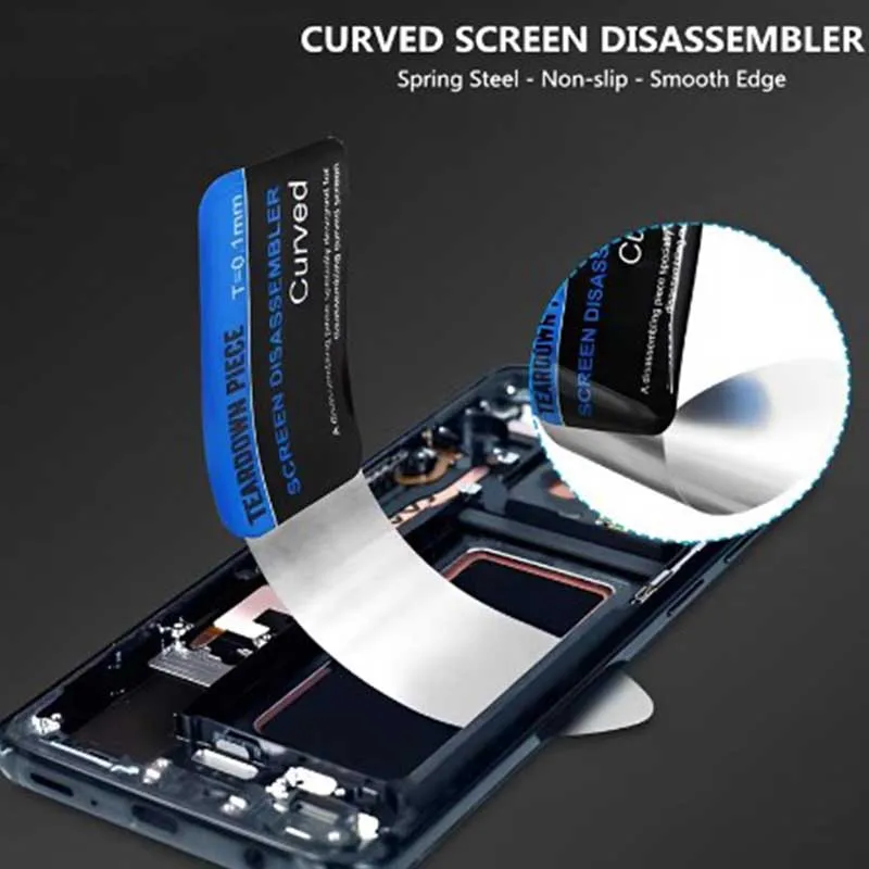 1/3/5PCS Mobile Phone Curved LCD Screen Spudger Opening Pry Card Tools Ultra Thin Flexible Mobile Phone Disassemble Steel Metal