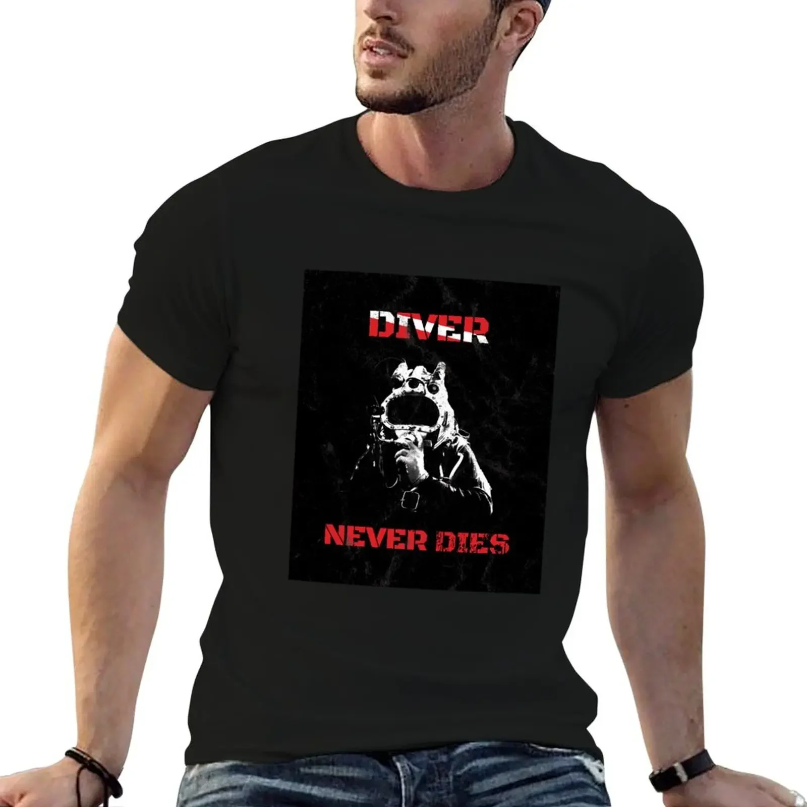 

Diver Never Dies T-Shirt anime stuff plus size tops essential t shirt rapper graphic tees shirts men graphic