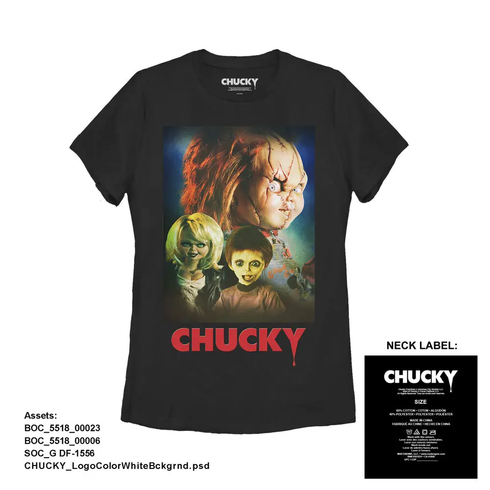 Women's Seed of Chucky Family Poster T-Shirt