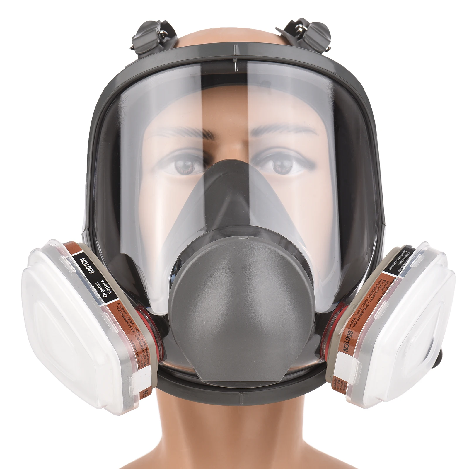 

Reusable Full Face Respirator Full Face Cover 16 in 1 Gas Cover Organic Vapor Respirator Wide Field of View for Painting Machine