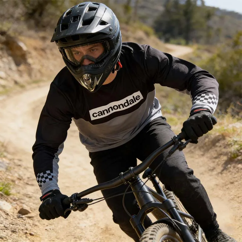 Conjunto de equipamento de motocross Cannondale MTB com camisa de manga comprida, conjunto de ciclismo Top Shift MX, traje de corrida ATV, traje de enduro motocross downhill.