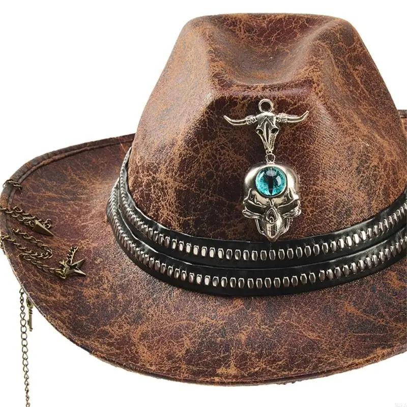 2026 New Elegant Bucket Hat With Gothic Chain Embellishment Comfortable Fit Travel Hat For Daily Use And Special Event