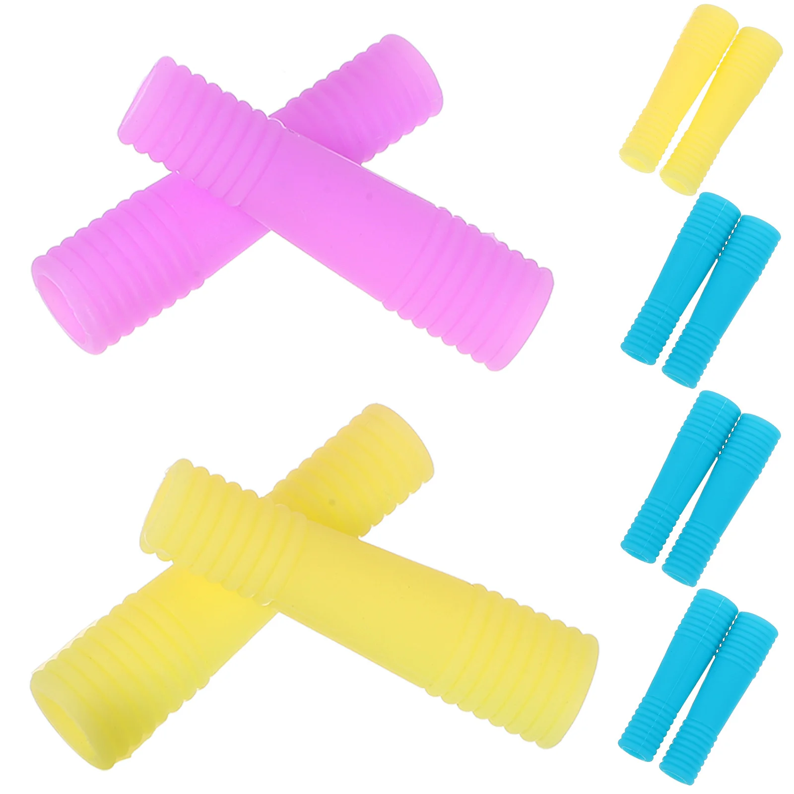 6 أزواج من أغطية المقبض مقص بشرة الأظافر من السيليكون غير القابل للانزلاق حافظة مريحة لحماية أداة تشذيب الأظافر